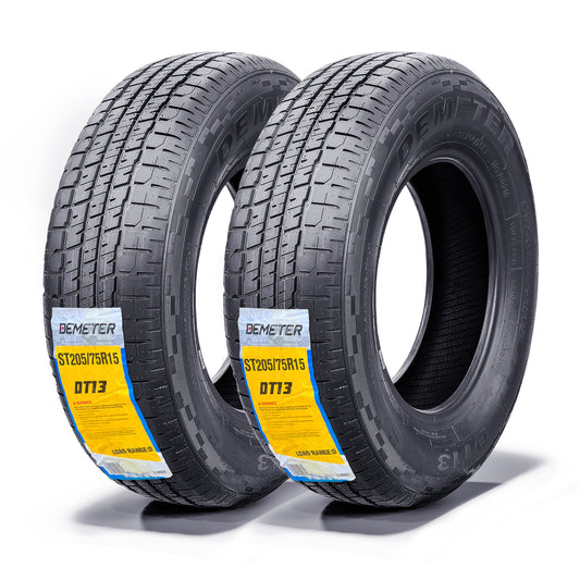 DEMETER Set 2 Radial Trailer Tires 205/75R15